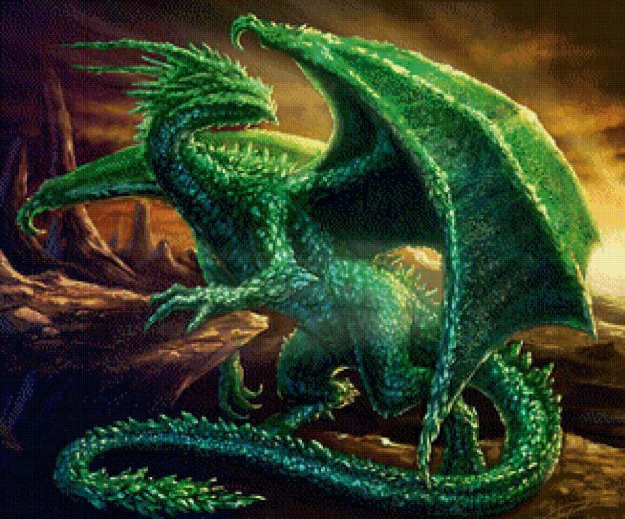 Серия "Драконы" - животные, фэнтези, драконы, природа, сказка, миф - предпросмотр