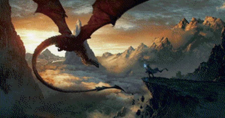 Серия "Драконы" - фэнтези, драконы, животные, сказка, миф, природа - предпросмотр