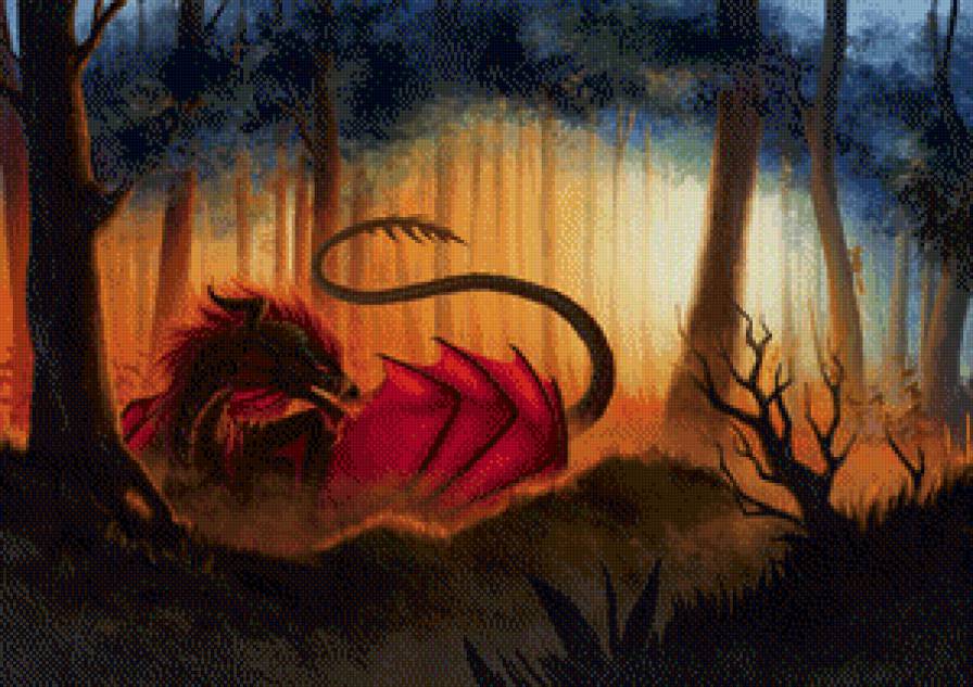 Серия "Драконы" - фэнтези, сказка, драконы, миф, природа, животные - предпросмотр