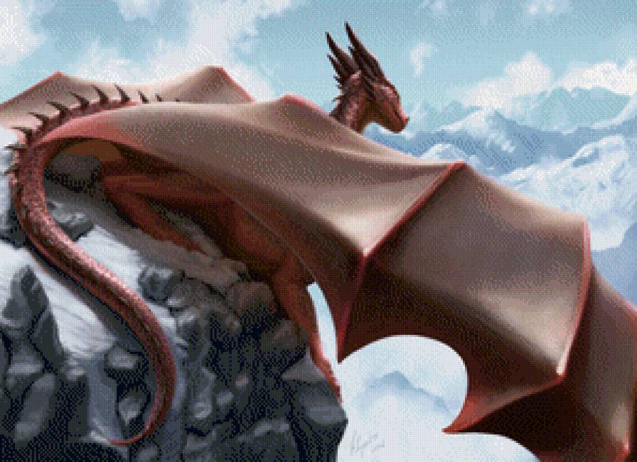 Серия "Драконы" - драконы, природа, фэнтези, животные, миф, сказка - предпросмотр