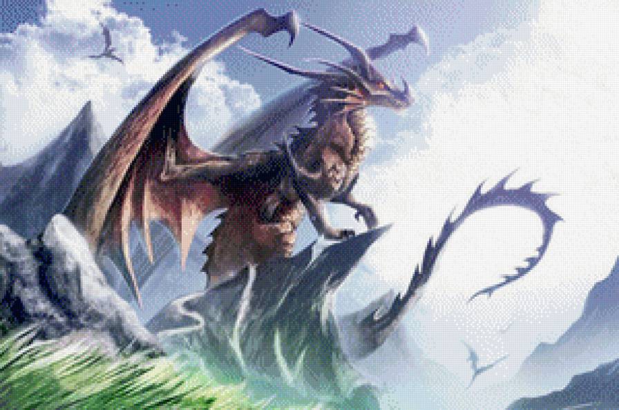 Серия "Драконы" - сказка, фэнтези, драконы, миф, природа, животные - предпросмотр