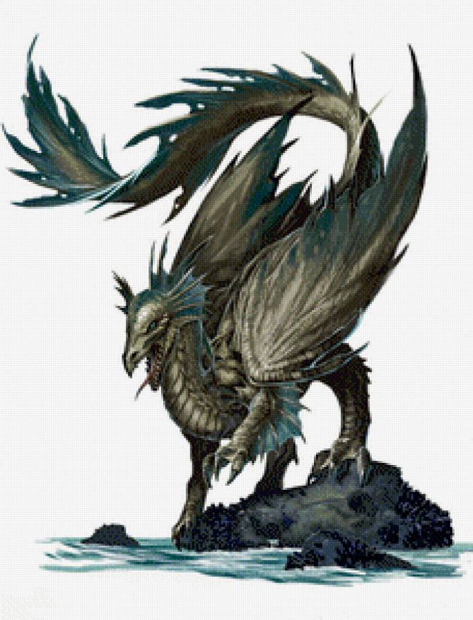 Серия "Драконы" - природа, сказка, фэнтези, миф, животные, драконы - предпросмотр