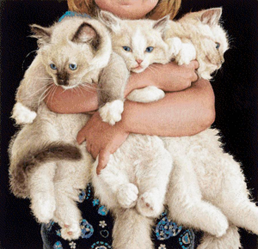 мое счастье ! никому не отдам ! - лапушка, детское, милашка, ребенок, кот, котенок, друзья - предпросмотр