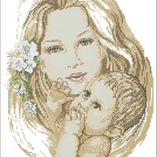 Оригинал схемы вышивки «мать и дитя» (№452949)