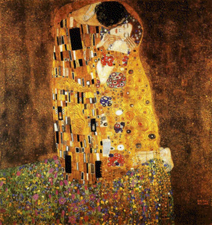 Климт Поцелуй 3 - художники, поцелуй, картины, люди, пара, климт - предпросмотр
