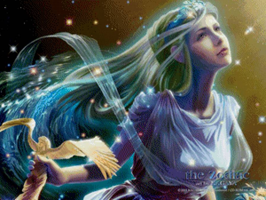 Серия "Созвездия" - девушка, дева, созвездия, знаки зодиака - предпросмотр