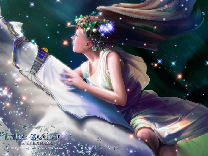 Серия "Созвездия" - знаки зодиака, созвездия, девушка - оригинал