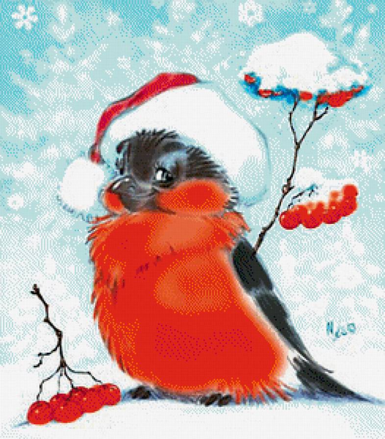 Снегирь - птицы, птичка, снегири - предпросмотр