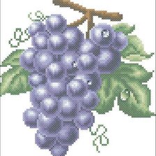 Схема вышивки «синий виноград»