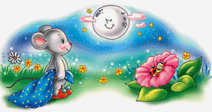 В гости к сказке - ночь, луна, сказка, мышонок - предпросмотр