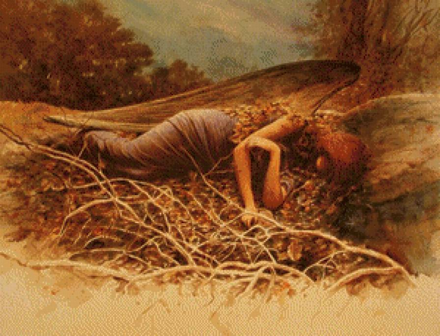 Девушка - жиль гримо, акварели, девушка - предпросмотр