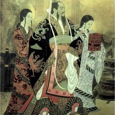 Схема вышивки «Китайский император и наложницы»