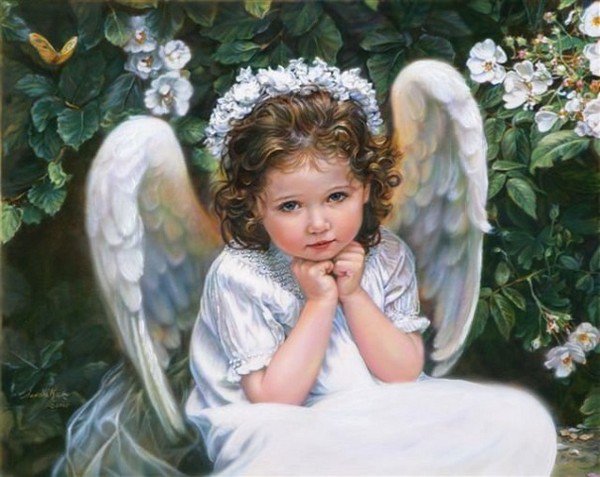 №453773 - ребенок, живопись, дети, ангел - оригинал