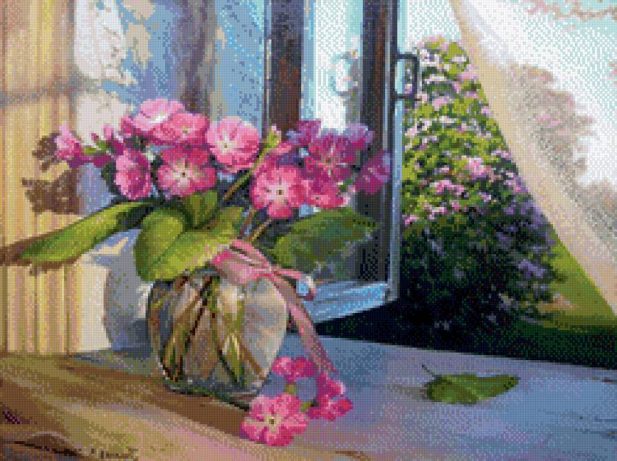 цветы у окна - цветы - предпросмотр