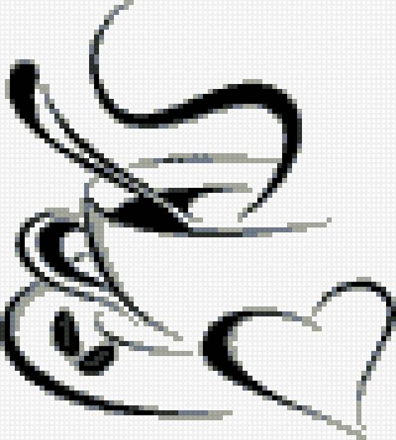 кофе1 - чашка, черно-белые, кофе - предпросмотр