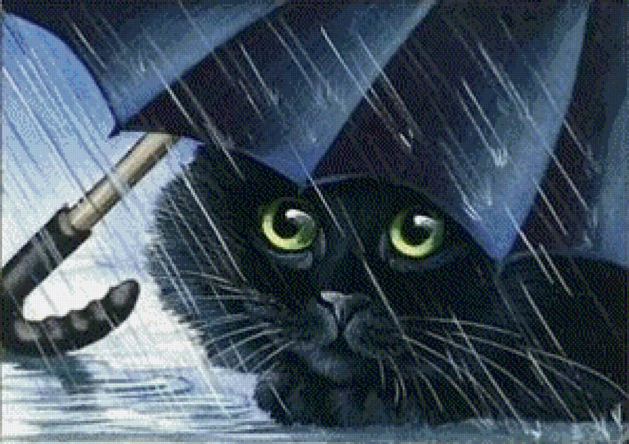 Кошка - кошка, дождь - предпросмотр