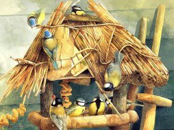 птичий домик - птичий домик, птицы - оригинал