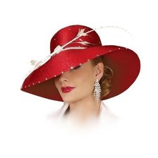 Оригинал схемы вышивки «Дама в красной шляпе» (№455311)