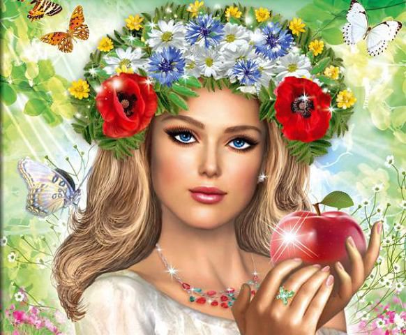 девушка с яблоком - оригинал