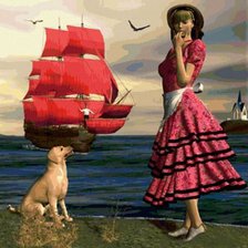 Схема вышивки «Алые паруса»