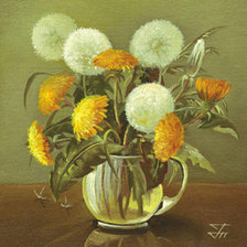 Схема вышивки «одуванчики»