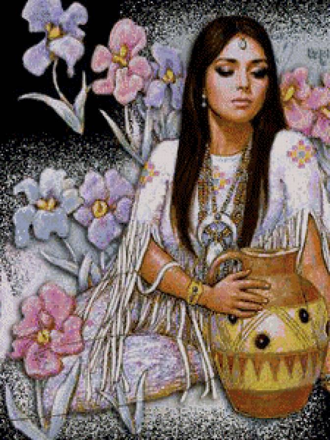 девушка с кувшином - девушка - предпросмотр