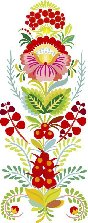 №456361 - ягоды, роспись, салфетка, узоры, орнамент, скатерть, подушка, цветы - оригинал