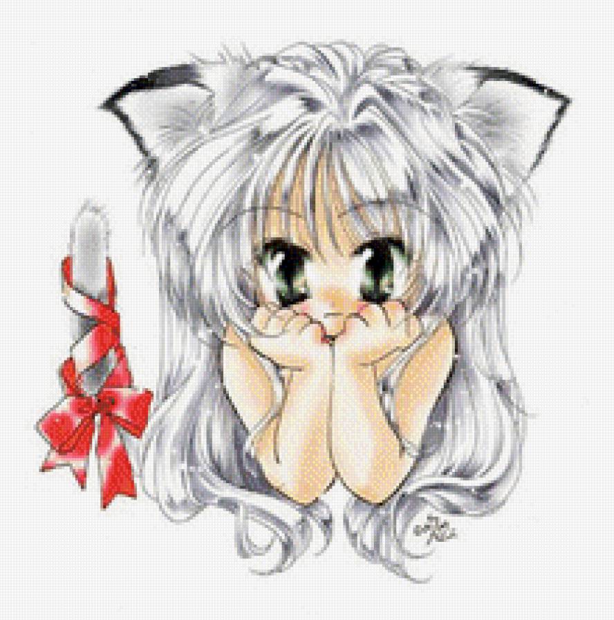 Девочка-кошка - девушки, аниме - предпросмотр