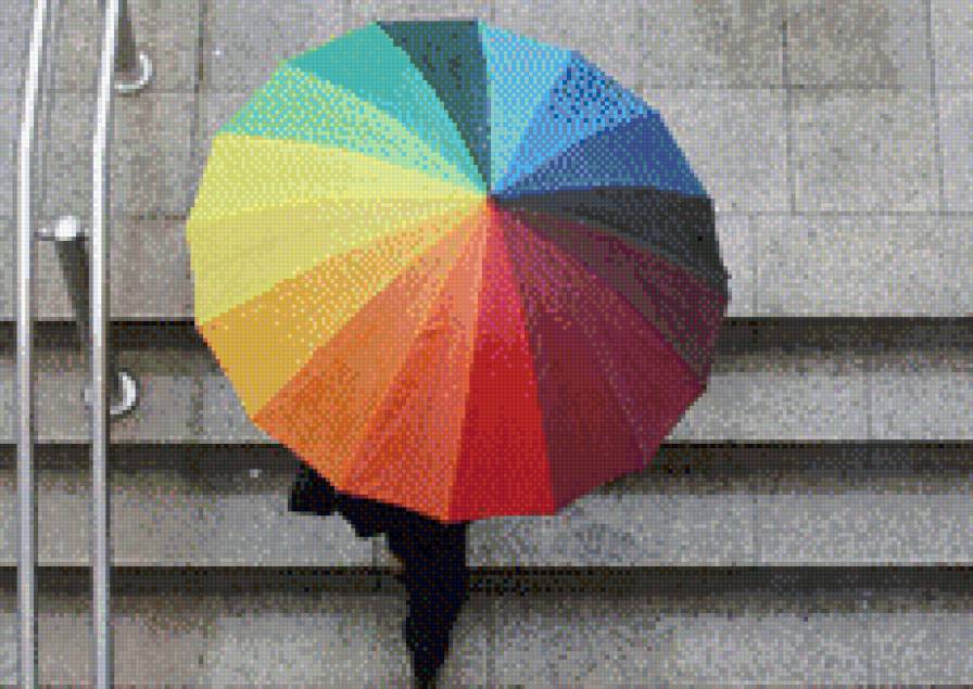 Радуга - зонт, радуга - предпросмотр