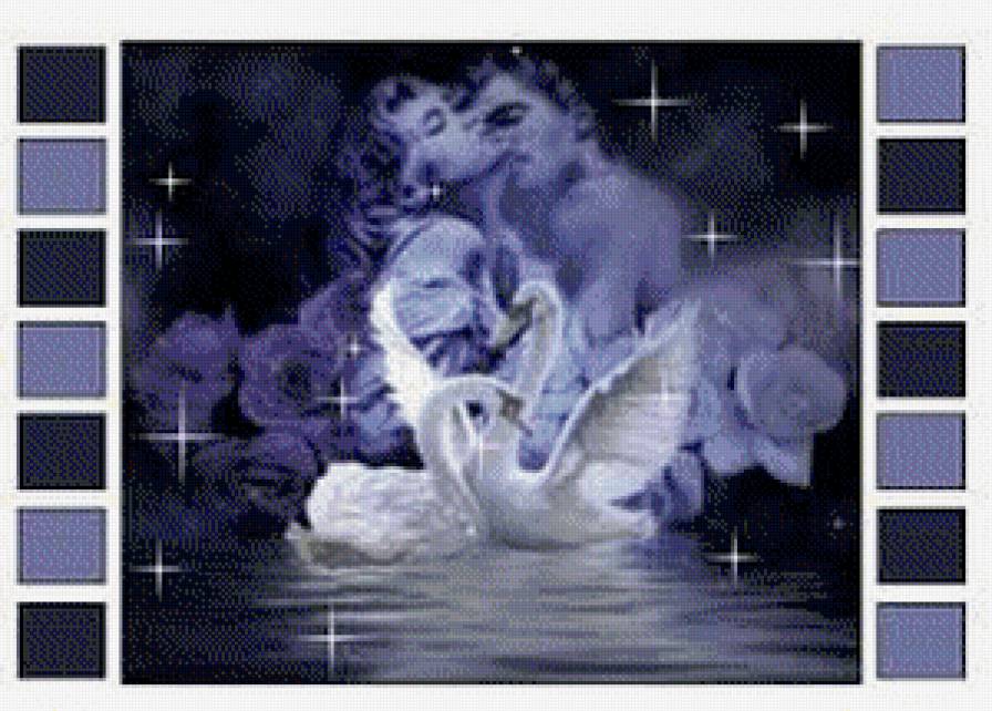 любовь - девушка, люди, красиво, любовь, пара, страсть, парень, лебеди - предпросмотр