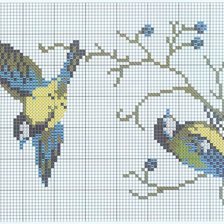 Оригинал схемы вышивки «птицы» (№457663)