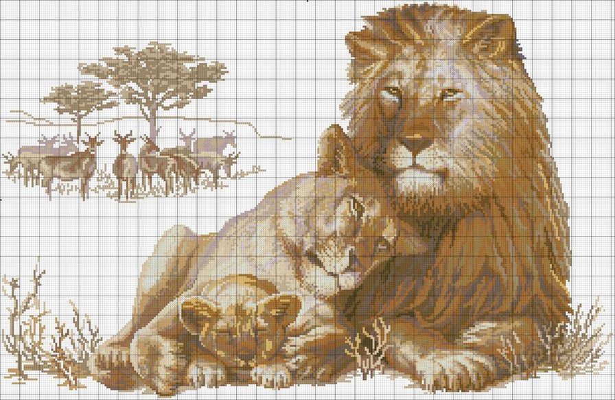 семья лев - оригинал