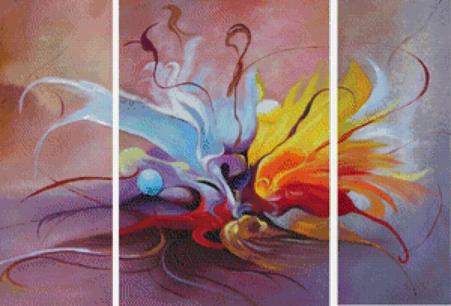 Триптих "Абстракция" - абстракция, триптих - предпросмотр