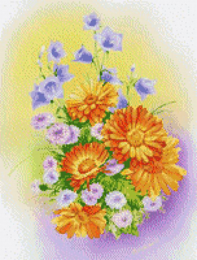 летнее утро - цветы - предпросмотр