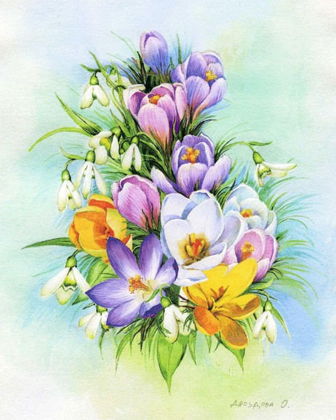 крокусы - цветы - оригинал