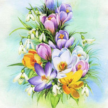 Схема вышивки «крокусы»