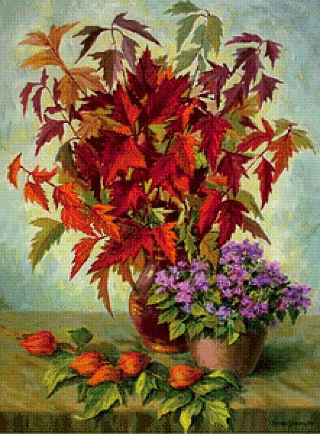 Осенний букет - натюрморт - предпросмотр