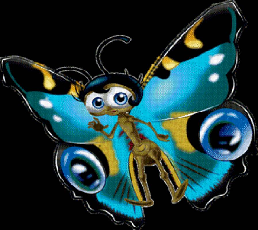 №458279 - насекомые, бабочка, подушка, скатерть, салфетка - предпросмотр