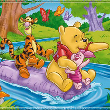 Схема вышивки «Тигра и Винни»