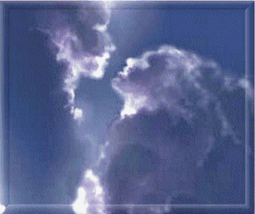 Иллюзия - облака, небо, тучи, силуэты - предпросмотр