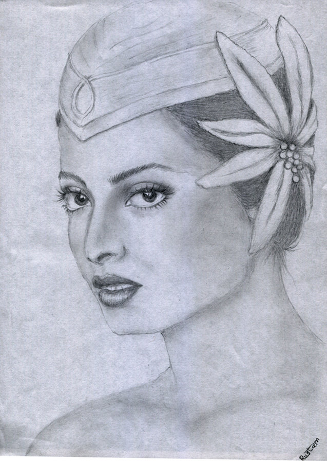 Рисунок3 - актриса, девушка, карандаш, портрет - оригинал