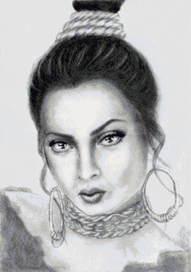 Рисунок6 - девушка, актриса, портрет, карандаш - предпросмотр