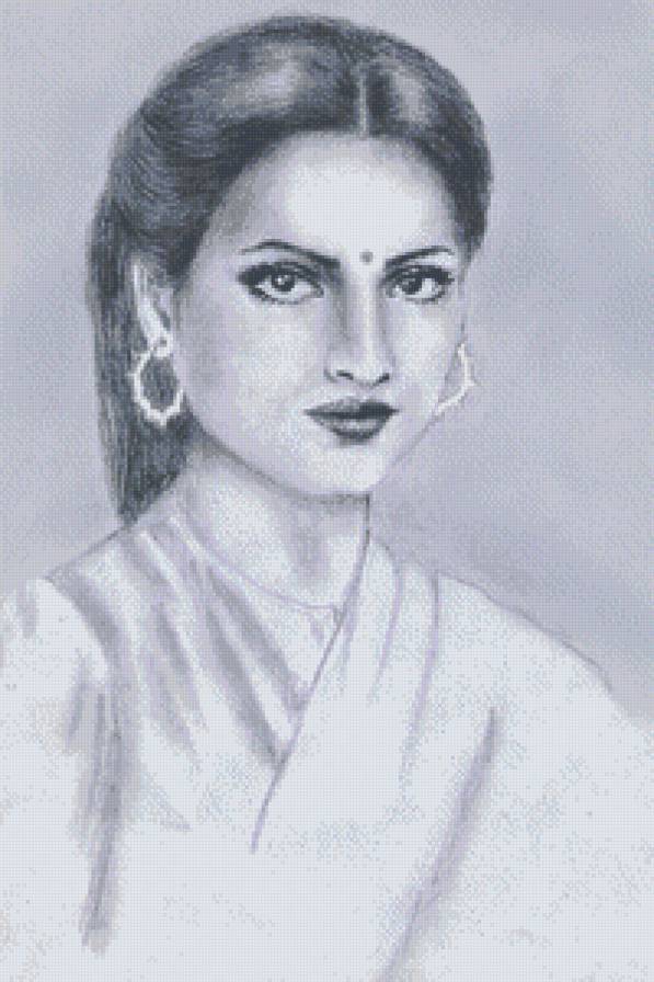 Рисунок7 - девушка, актриса, портрет, карандаш - предпросмотр