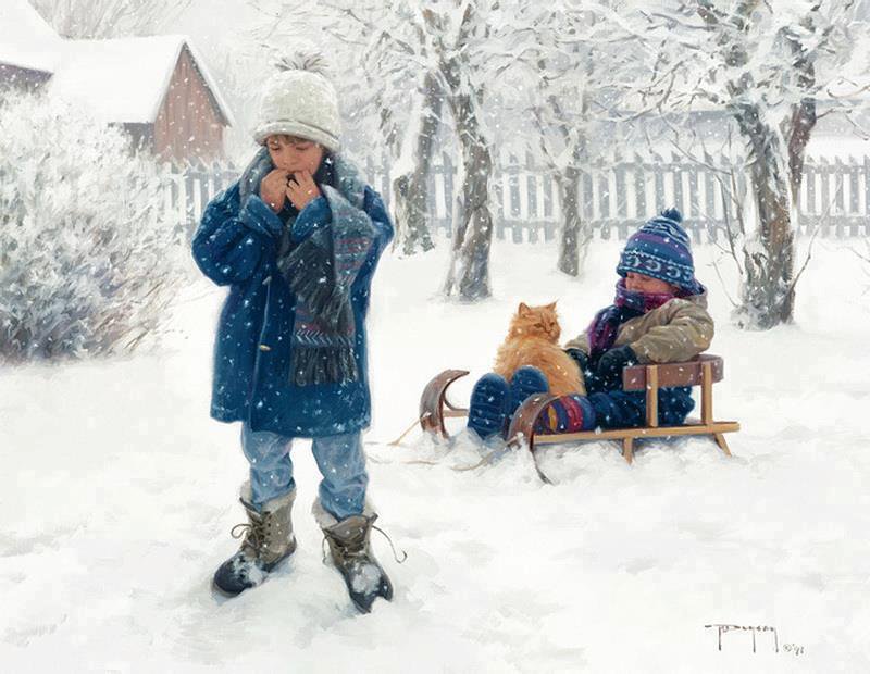 серия "зима" - зима.дети. - оригинал