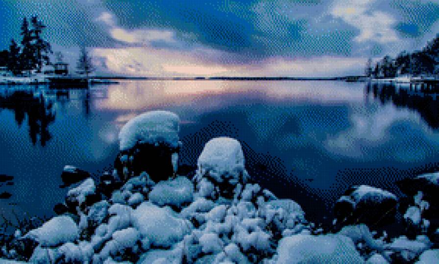 Озеро - озеро, зима - предпросмотр