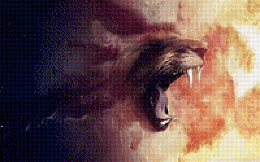 лев - цвет, брызги, лев - предпросмотр