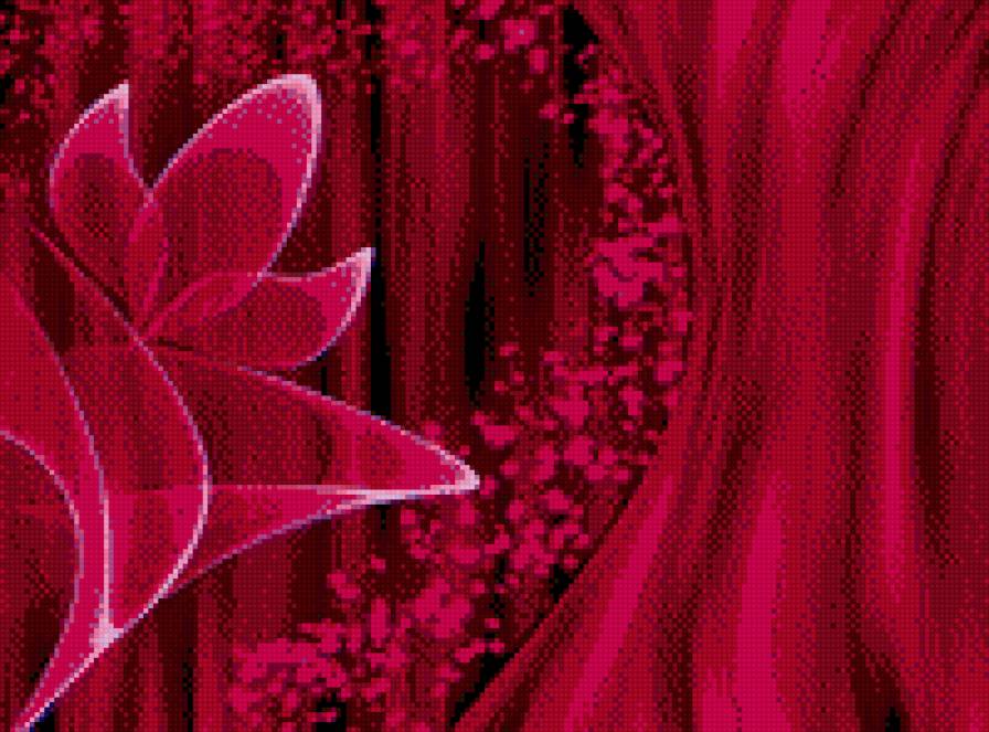 красный цветок - красный, однотонный - предпросмотр