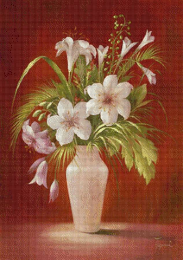 №460297 - цветы, натюрморт, букет, живопись - предпросмотр