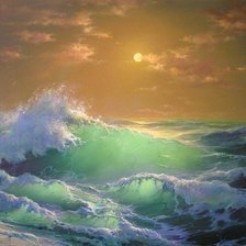 Схема вышивки «море»