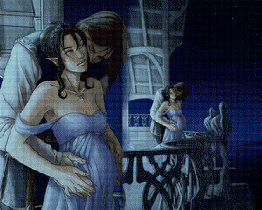 счастливая семья - девушка, фэнтези, парень - предпросмотр